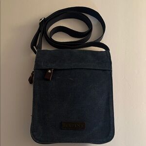 KATANA Canvas Crossbody Flapover Bag in Blue